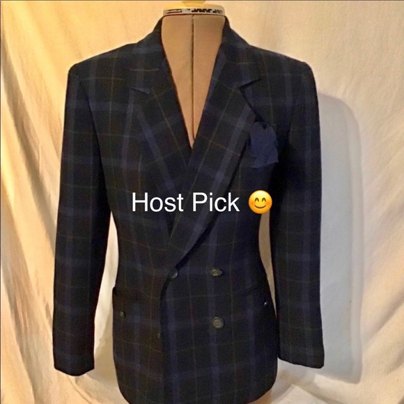 Petite Sophisticate Jackets & Blazers - Petite Sophisticate Black plaid blazer suit jacket